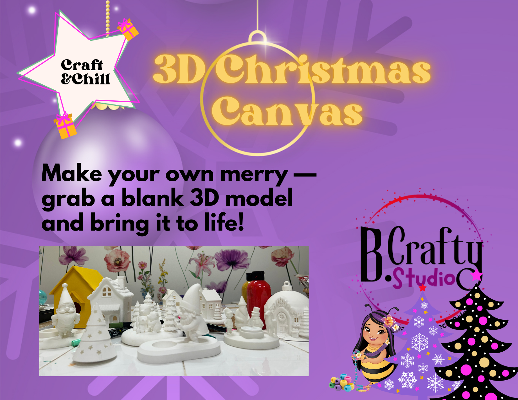 3D Christmas Canvas